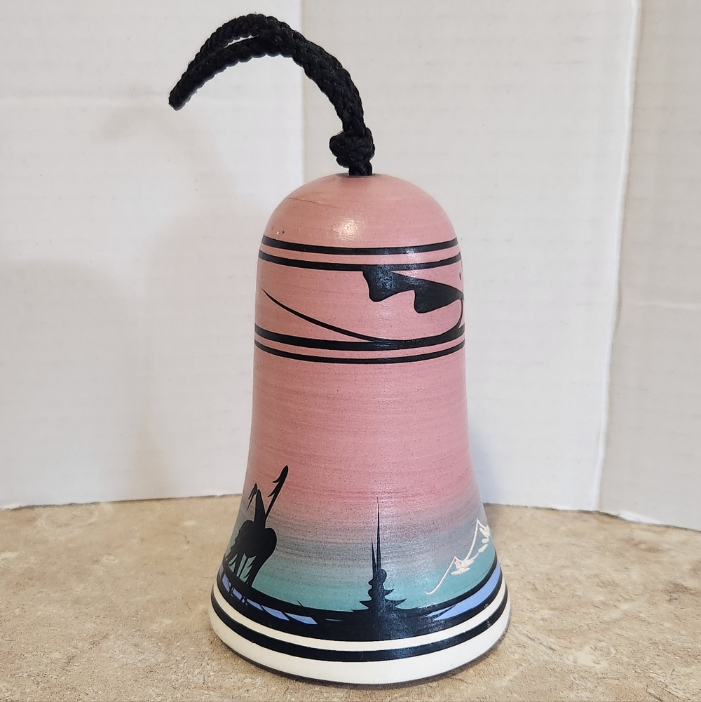 Hand Painted Pottery Bell, Cedar Mesa - Picture 3 of 10